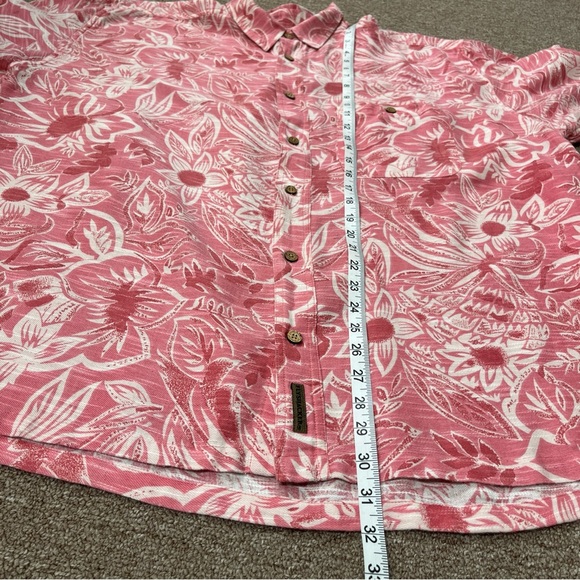 Flyshacker Clothing Co Hawaiian Shirt Mens XXL Pink White Floral Tropical - Picture 8 of 8